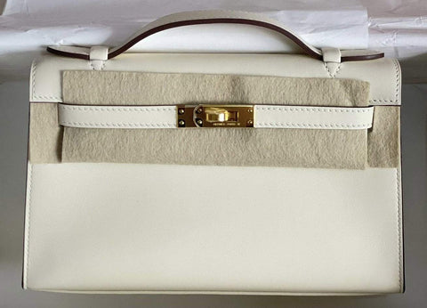 Hermes Nata Swift Mini Kelly Pochette Gold Hardware