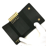 CHANEL Caviar Timeless CC 6 Key Holder Case Black