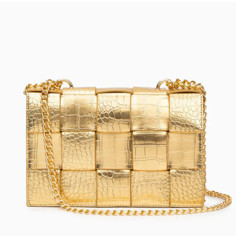 Giselle Croc Embossed Crossbody Bag