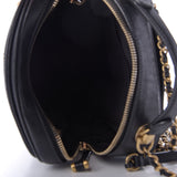 Chanel Calfskin Quilted CC Small Vanity Case Black