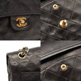 Chanel Lambskin Quilted Medium Double Flap Black