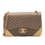 Chanel Rock the Corner Flap Bag Chevron Mini Chain Shoulder Bag