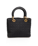 Christian Dior Canage Lady Dior Hand Bag Nylon Black - AWL1649