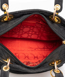 Christian Dior Canage Lady Dior Hand Bag Nylon Black - AWL1649