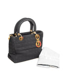 Christian Dior Canage Lady Dior Hand Bag Nylon Black - AWL1649