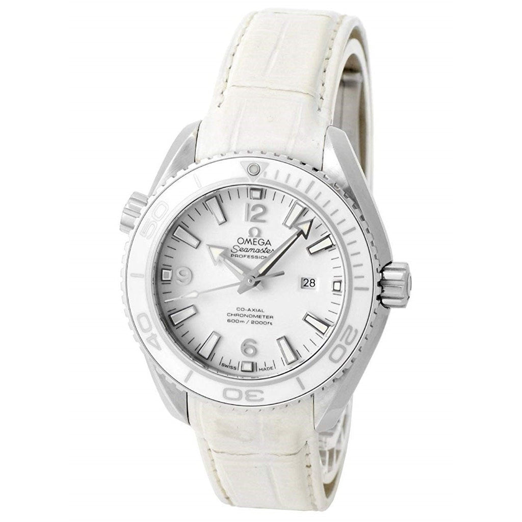 Omega Women's 232.33.38.20.04.001 Seamaster Planet Ocean White Leather Watch