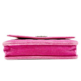 Chanel Boy Wallet on Chain Quilted Woc Pink Velvet Cross Body Bag