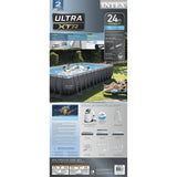 Intex 24′ x 12′ x 52″ Ultra XTR Rectangular Frame Swimming Pool Set + Pump