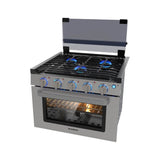 Camplux 17″ RV Oven with 3 Burners Cooktop