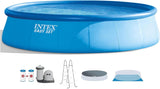 Intex 18′ x 48″ Inflatable Above Ground Swimming Pool with Ladder, Pump