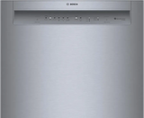 Bosch – 100 Series 24″ Front Control Smart Built-In Hybrid Tub Dishwasher with PureDry, 50 dBA – Stainless Steel