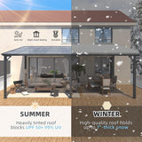 Aecojoy 20’x12′ Wall Mounted Gazebos Pergola