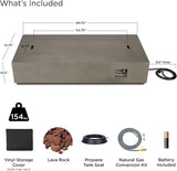 Real Flame Aegean 70″ Rectangle Propane Fire Table