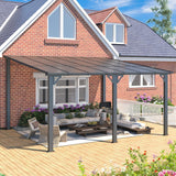 Aecojoy 14×12 ft Aluminum Pergola with Canopy