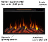 Real Flame Marshall 49″ Slim Electric Fireplace