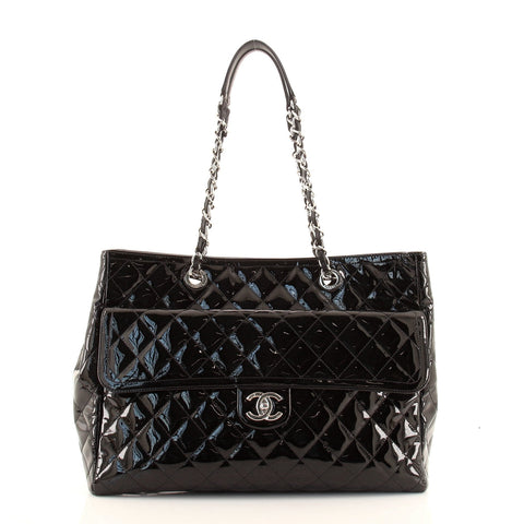 Coco Shine Tote Quilted Patent Large