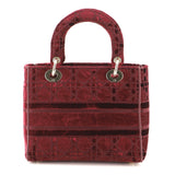 Lady D-Lite Bag Cannage Embroidered Velvet Medium