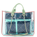 Coco Splash Shopping Tote Quilted PVC With Lambskin Medium
