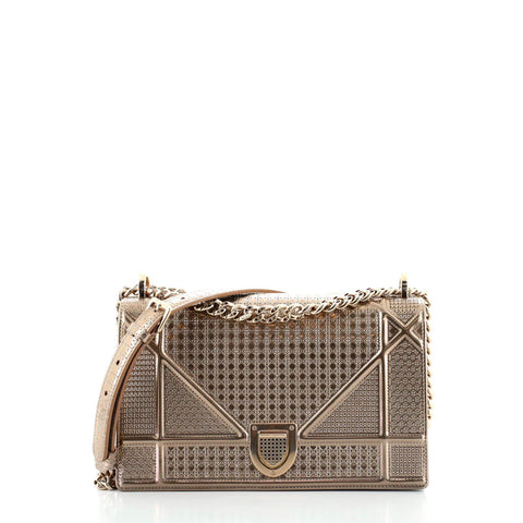 Diorama Flap Bag Cannage Embossed Calfskin Medium