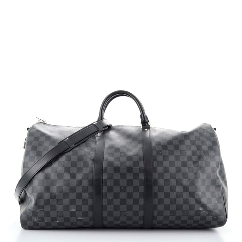 Keepall Bandouliere Bag Damier Graphite 55