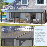 Aecojoy 14×12 ft Aluminum Pergola with Canopy