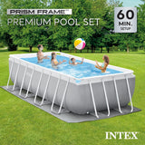 Intex Prism Frame 16′ x 8′ x 42′ Rectangular Above Ground Pool Set