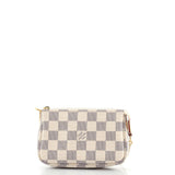 LV MiniPochette Accessoires Damier Azur Canvas