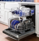 GE – 24″ Top Control Built-In Hybrid Tub Dishwasher with Dry Boost – Stainless Steel