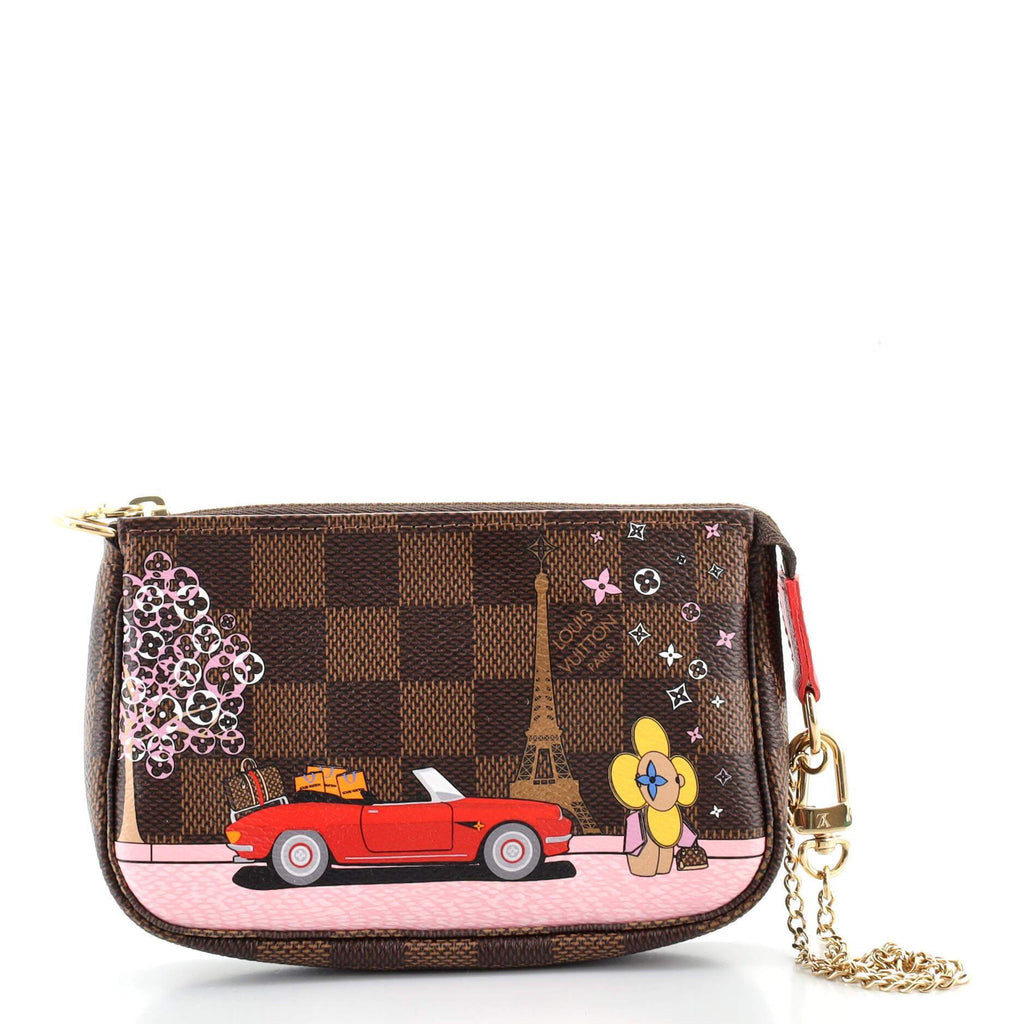 LV Mini Pochette Accessoires Limited Edition Vivienne Xmas Monogram Canvas