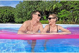 Bestway Power Steel 18′ x 9′ x 48″ Rectangular Metal Frame Above Ground Outdoor Swimming Pool Set with 1,500 GPH Filter Pump, Ladder, and Pool Cover