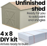 Handy Home Products Rookwood 10×12 Do-It-Yourself Wooden Storage Shed- Does not Include Floor kit, Paint, or Roofing Shingles