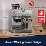 De’Longhi La Specialista Arte Evo Espresso Machine – Compact Cold Brew Coffee Maker with Grinder, Milk Steam Wand/Frother & Tamping Tools – Home Barista Kit for Lattes, Cappuccinos, Iced Coffee