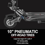 NANROBOT Electric Scooter Adults 50mph Dual Motor Electric Scooter with Suspension 80Miles Range Fast Sports Escooter Folding 10″ Off Road Tires 330LBS Max Load Complies with UL2272 Certification