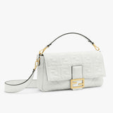 BAGUETTE LARGE White Leather Bag