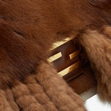 BAGUETTE Natural Mink Bag With Fringing