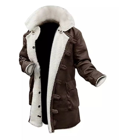 Men's Dark Brown Sherpa Coat
