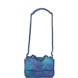 Chanel Tie Dye Quilted Calfskin Medium 19 Flap Bag Rainbow Hardware