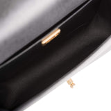 Pre-owned Chanel Black Python Medium Boy Bag Antique Gold Hardware