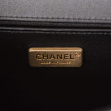 Pre-owned Chanel Black Python Medium Boy Bag Antique Gold Hardware
