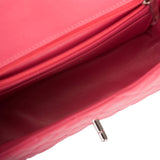 Chanel Pink Quilted Lambskin Rectangular Mini Classic Flap Bag Silver Hardware