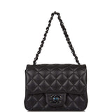 Chanel SO Black Quilted Lambskin Square Mini Classic Flap Bag Black Hardware