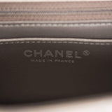 Chanel Mini Rectangular Flap Bag Ruthenium Metallic Lambskin Silver Hardware