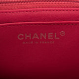 Chanel Mini Rectangular Flap Bag Red Caviar Silver Hardware