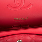 Chanel Medium Classic Double Flap Bag Pink Caviar Light Gold Hardware