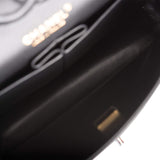 Chanel Small Classic Double Flap Bag Black Lambskin Rose Gold Hardware