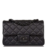 Chanel SO Black Quilted Lambskin Rectangular Mini Classic Flap Bag Black Hardware
