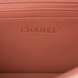 Chanel Mini Rectangular Flap Bag Rose Lambskin Silver Hardware