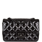 Chanel Mini Rectangular Flap Bag SO Black Patent Black Hardware