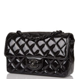 Chanel Mini Rectangular Flap Bag SO Black Patent Black Hardware