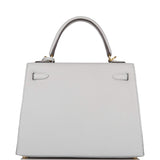 Hermes Kelly Sellier 25 Bleu Glacier Epsom Gold Hardware